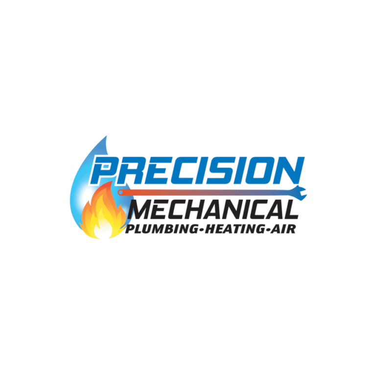 Precision Mechanical logo for plumbing, heating, and air conditioning services.