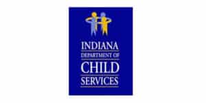 Indiana Department of Child Services logo representing child welfare and support services.