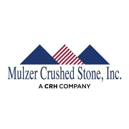 Mulzer Crushed Stone, Inc. logo representing quality in aggregate materials and CRH Company.