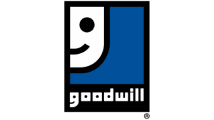 Goodwill logo representing thrift shopping and community support.