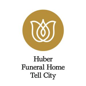 Huber Funeral Home logo in Tell City, providing compassionate funeral services and support.