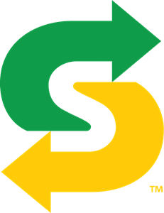 Subway logo featuring green and yellow arrows symbolizing fresh food and convenient service.