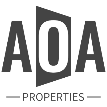 AOA Properties logo representing real estate expertise and trustworthiness in the market.
