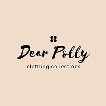 Dear Polly clothing collections logo featuring stylish, modern apparel designs.