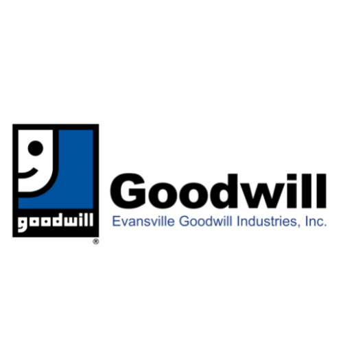Goodwill logo representing Evansville Goodwill Industries, Inc. for community support and services.