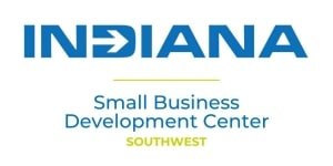 Indiana Small Business Development Center Southwest logo for entrepreneurship support.