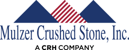 Mulzer Crushed Stone, Inc. logo showcasing quality aggregate supply and services.