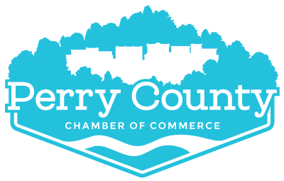 Perry County Chamber of Commerce logo promoting local business and community engagement.