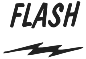 Bold Flash logo with dynamic lightning graphics for branding and visual impact.