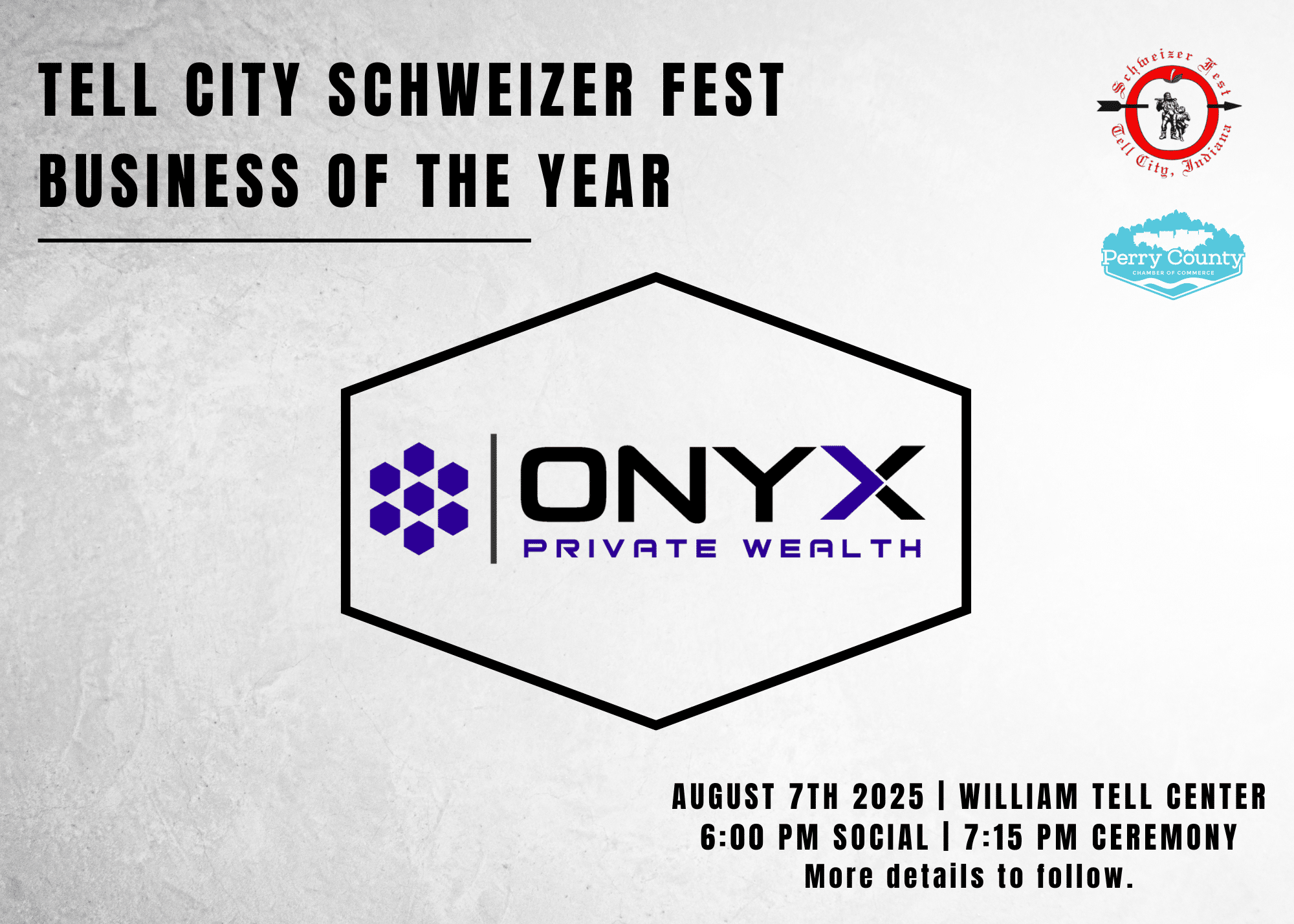 Tell City Schweizer Fest 2025 celebrates Business of the Year at William Tell Center.
