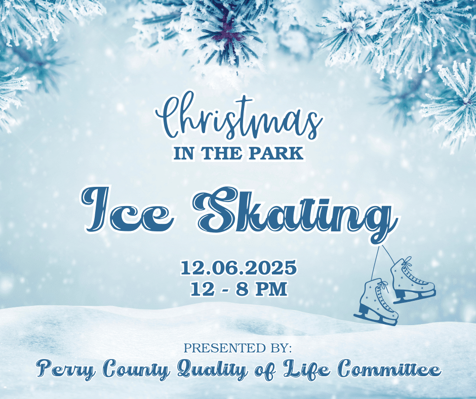 Enjoy ice skating at the Christmas in the Park event on December 6, 2025.