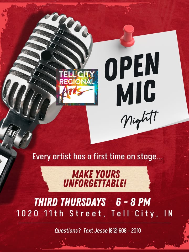 Join the Open Mic Night in Tell City for unforgettable performances every third Thursday.