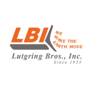 LBI logo, showcasing Lutgring Bros., Inc. - experts in earth-moving since 1955.