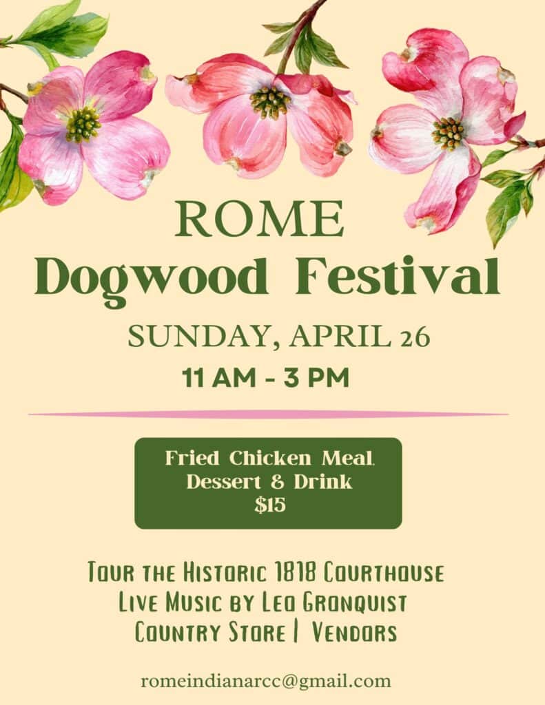 Rome Dogwood Festival features food, live music, and historic tours on April 26.