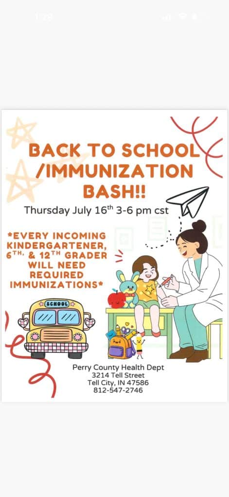 Join us for the back-to-school immunization event on July 16th.